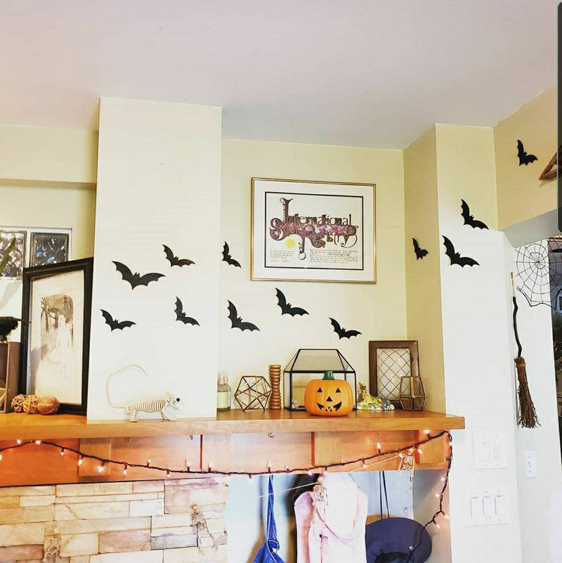 14 Acrylic Cut Bats Halloween 3D Sign/ Fall Decor/ halloween Sign/ Fall Wood Sign/ Front Porch Sign/ Front Door Sign/ Halloween decor - Pearline Design Co