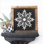3d Scandinavian Snowflake Christmas Wood Sign/ Christmas Wood Sign/ Christmas Front Door/ Boho Christmas/ Winter/ Scandinavian Snowflake - Pearline Design Co