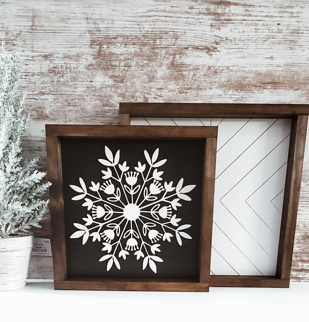 3D Scandinavian Snowflake Christmas Wood Sign/ Christmas Wood Sign/ Christmas Layering Sign/ Boho Christmas/ Scandinavian Snowflake/ boho - Pearline Design Co