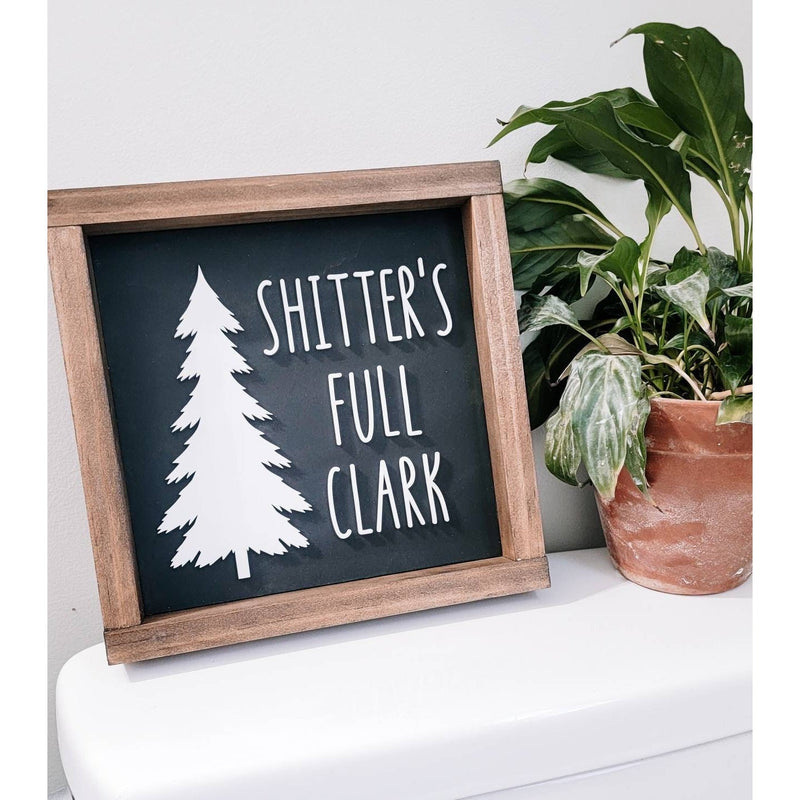 3D Shitters Full acrylic Christmas Bathroom Sign/ Christmas Wood Sign / Funny Christmas Sign/ funny Christmas Bathroom Sign/ mini Christmas - Pearline Design Co
