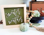 3D Sweater Weather Fall Wood Sign/ fall Wood Sign/ Christmas Front Door/ Boho fall/ Sweater Weather Sign /Fall Decorations - Pearline Design Co