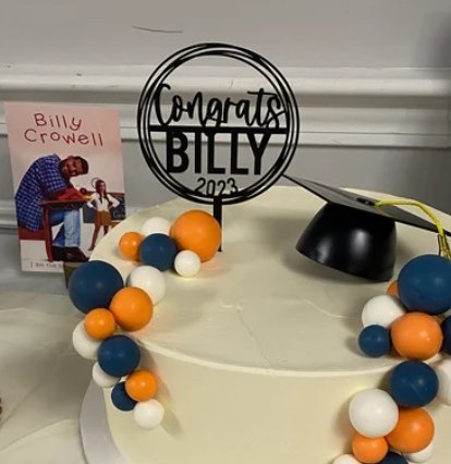 4"x7" Custom Name Cake Topper, Congrats Cake Topper, 2022 Grad Decor, Graduation Centerpiece, Name Cake Topper, Custom Party Decor, Personalized - Pearline Design Co
