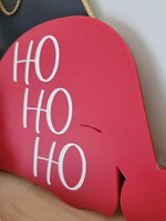 Acrylic Santa Hat Engraved HO HO HO/ Kids Christmas Decor/ Holiday Party Sign/ Fun Christmas Decor/Modern Holiday Sign/ Boho Christmas - Pearline Design Co