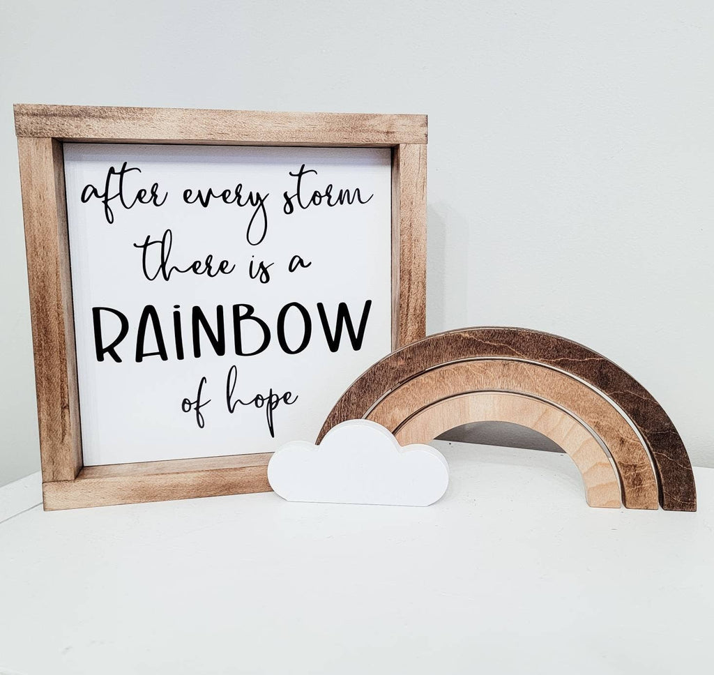 After Every Storm There is a Rainbow of Hope Bedroom Sign Only | Nursery / Bohemian Nursery / Boho Nursery / Rainbow Baby/ Rainbow Baby Sign - Pearline Design Co