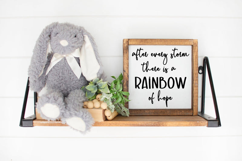 After Every Storm There is a Rainbow of Hope Bedroom Sign Only | Nursery / Bohemian Nursery / Boho Nursery / Rainbow Baby/ Rainbow Baby Sign - Pearline Design Co