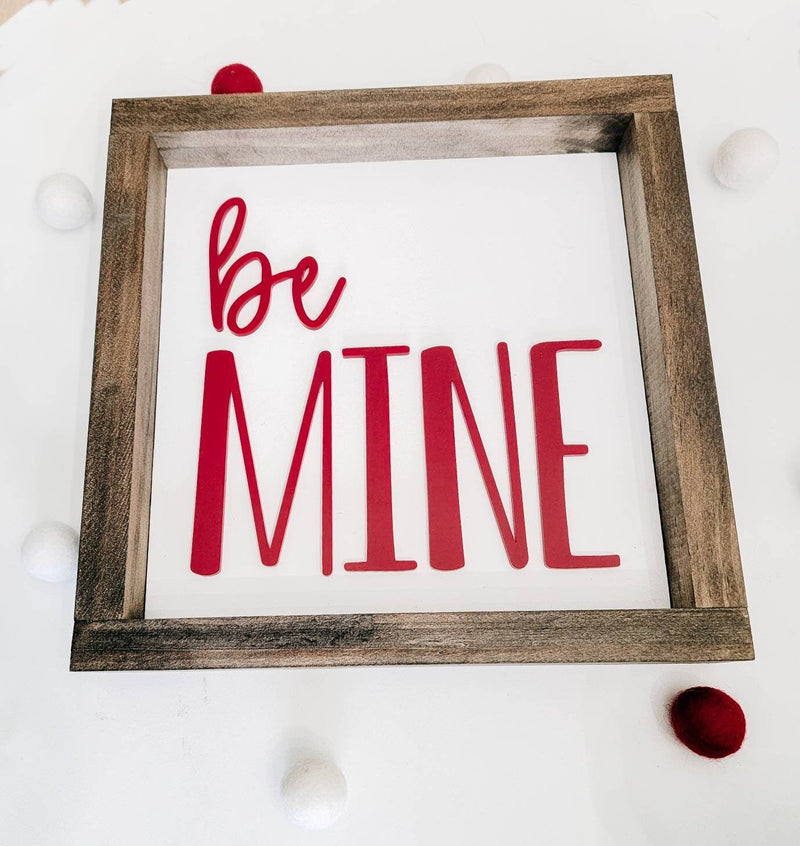 Be Mine Valentines Day Large Wood Sign/ Valentines day sign/ Valentines Day Decor/ Valentine sign/ Valentine wood sign/ Small Valentine Sign - Pearline Design Co