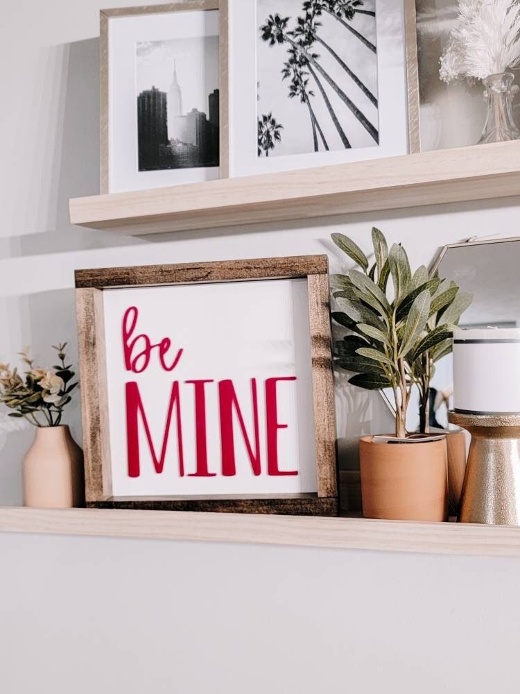 Be Mine Valentines Day Large Wood Sign/ Valentines day sign/ Valentines Day Decor/ Valentine sign/ Valentine wood sign/ Small Valentine Sign - Pearline Design Co