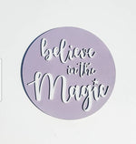 Believe in the magic wood Acrylic Sign/ Christmas Decor/ Christmas Wood Sign/ Front Porch Sign/ Kids Christmas Sign/ Kids Christmas decor - Pearline Design Co