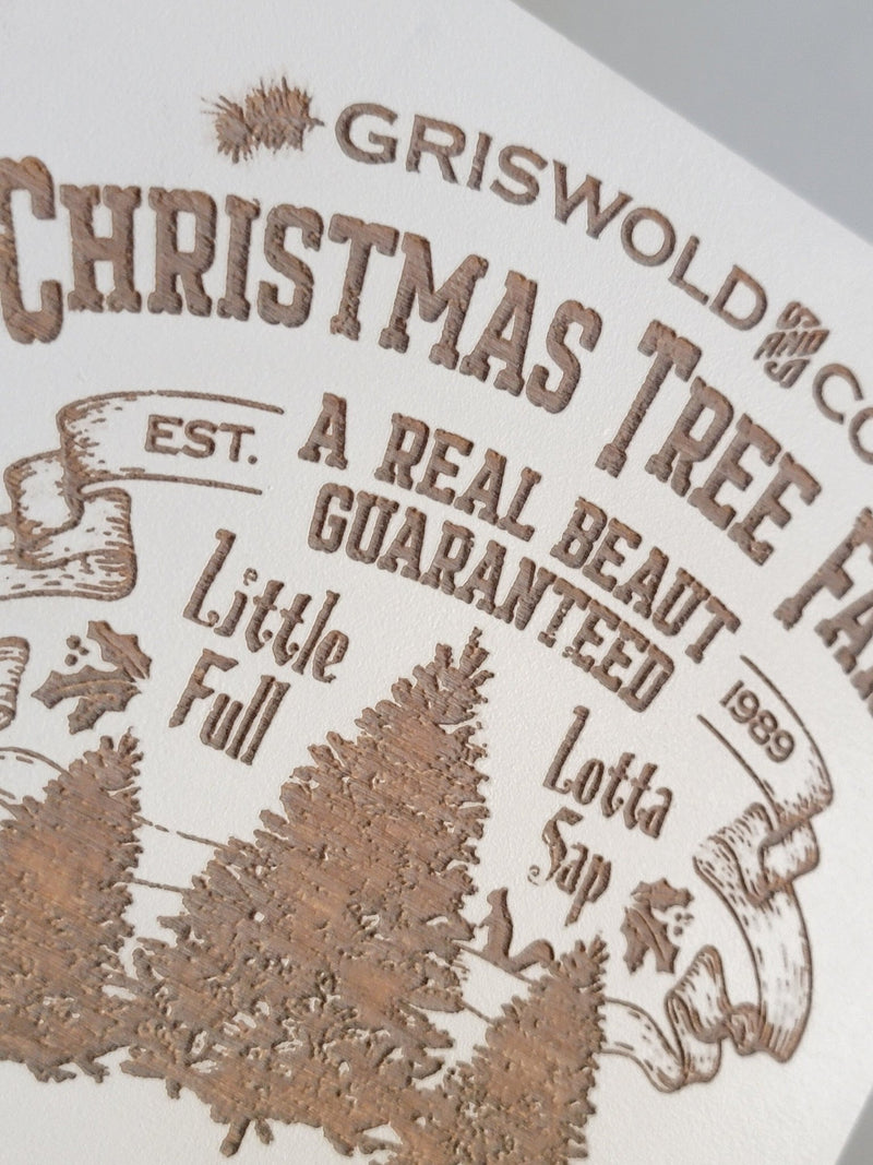 Christmas Vacation Griswold Tree Farm Wood Shelf sign/ Christmas Decor/ Nuthouse Sign/ Front Porch Sign/ Christmas Sign/ Christmas funny - Pearline Design Co