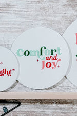 Comfort & Joy 3d Acrylic and Wood Sign/ Christmas Sign/ Kids Christmas Shelf Sign/ Holiday Sign/ Kids Christmas Sign/ Kids Christmas - Pearline Design Co