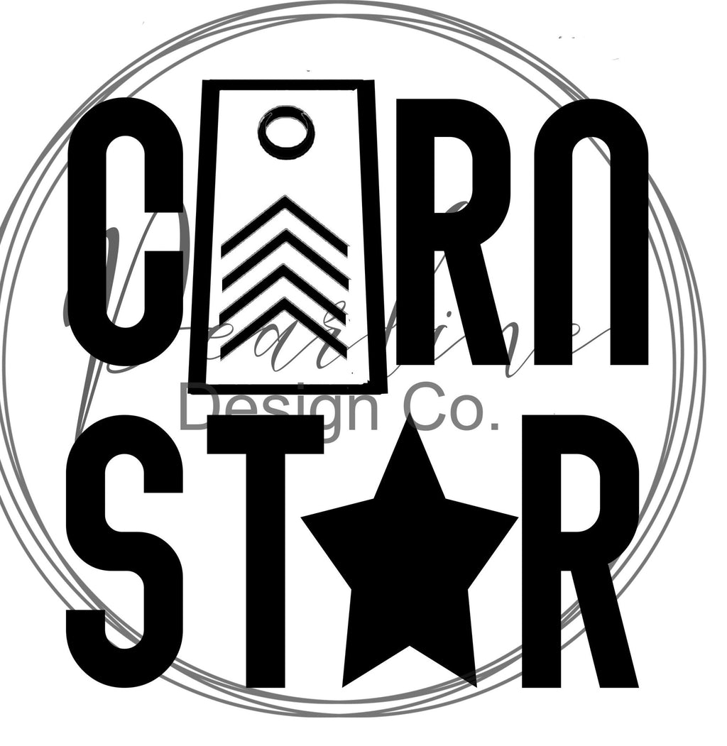 Corn Star Corn Hole SVG/ Funny Cornhole SVG Image / cornhole / corn hole/ cornhole shirt / cornhole games/ bag toss game - Pearline Design Co