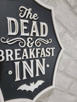 Dead and Breakfast Inn 3D Spooky Wood Sign/ Fall Decor/ halloween Sign/ Fall Wood Sign/ Front Porch Sign/ Front Door Sign/ Halloween decor - Pearline Design Co