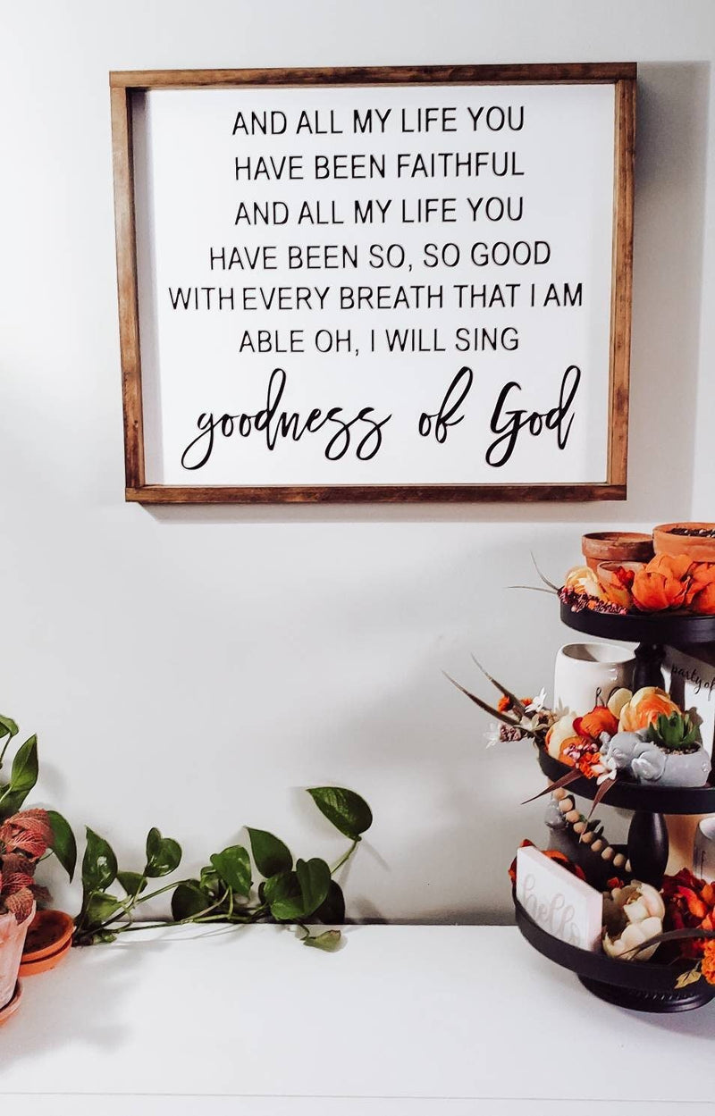 Goodness of God 20x24" Sign - Pearline Design Co