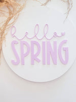 Hello Speing Welcome acrylic Wood Sign/ Spring Easter sign/ Easter Decor/ Easter sign/ Spring sign/ pastel sign - Pearline Design Co