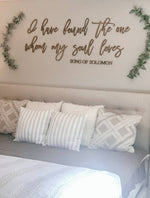 I have found the one whom my soul loves/ song of Solomon/ marriage/ wedding gifts/ wedding quotes/ bible verses/ Boho Bedroom/ farmhouse bed - Pearline Design Co