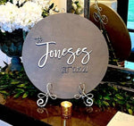 Large 3D Wood and Acrylic Cutout Guest Book/ Wedding Sign/ Wedding Guest Book/ Newly Wed Gift/ Wedding Shower Sign/ Large Wood Name Circle/ - Pearline Design Co