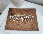 Large 3D Wood Cutout Guest Book/ Wedding Sign/ Wedding Guest Book/ Newly Wed Gift/ Wedding Shower Sign/ Large Wood Name Circle/ - Pearline Design Co