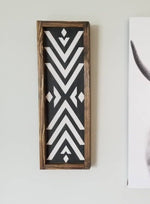 Long Bohemian Black and White Aztec Sign / Boho / Bohemian Sign / Tribal Print / Boho Wood Sign / Boho Wall Decor / Bohemian Wall Decor - Pearline Design Co