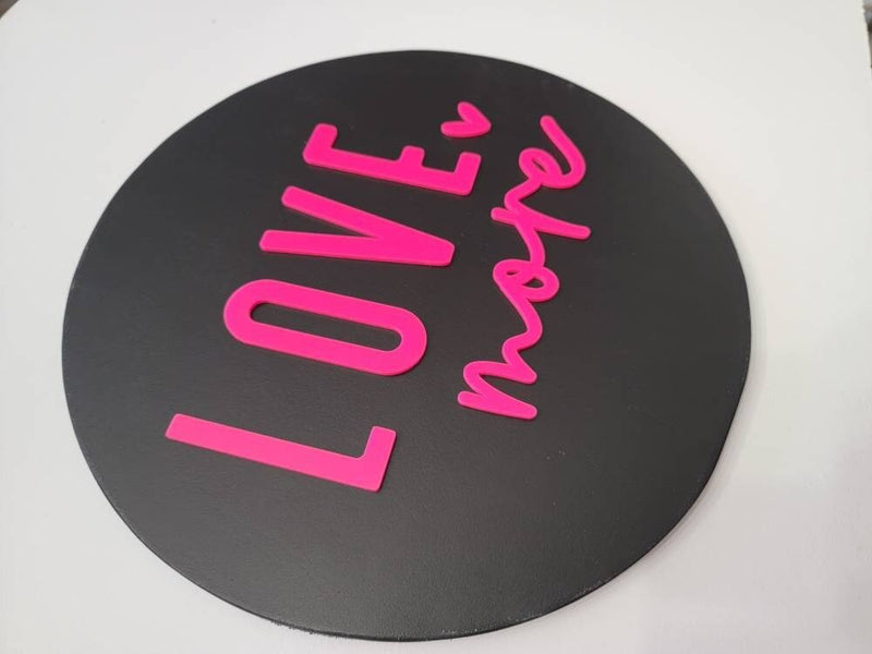 Love More Acrylic Wood Valentines Day Large Wood Sign/ Valentines day sign/ Valentines Day Decor/ Valentine sign/ Valentine wood sign/ - Pearline Design Co