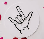 Love Sign Language Valentines Day acryloc Wood Sign/ Valentines day sign/ Valentines Day Decor/ Valentines sign/ Valentine sign/ - Pearline Design Co