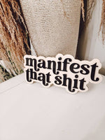 Manifest that shit wood and acrylic sign/ manifest/ manifesting/ motto sign - Pearline Design Co