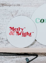 Merry & Bright 3d Acrylic and Wood Sign/ Christmas Sign/ Kids Christmas Shelf Sign/ Holiday Sign/ Kids Christmas Sign/ Kids Christmas - Pearline Design Co