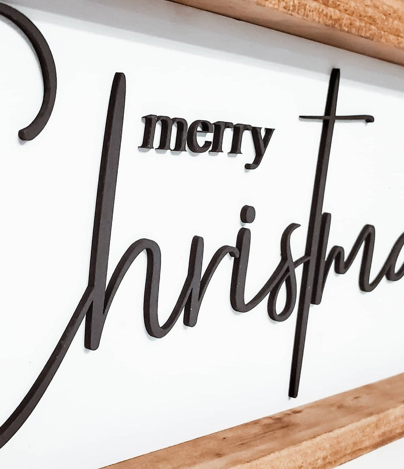 Merry Christmas Jesus Cross Wood Sign/ Farmhouse Chirstmas Sign/ Christmas Wood Sign/ Christian Christmas sign/ Jesus Christmas Sign - Pearline Design Co