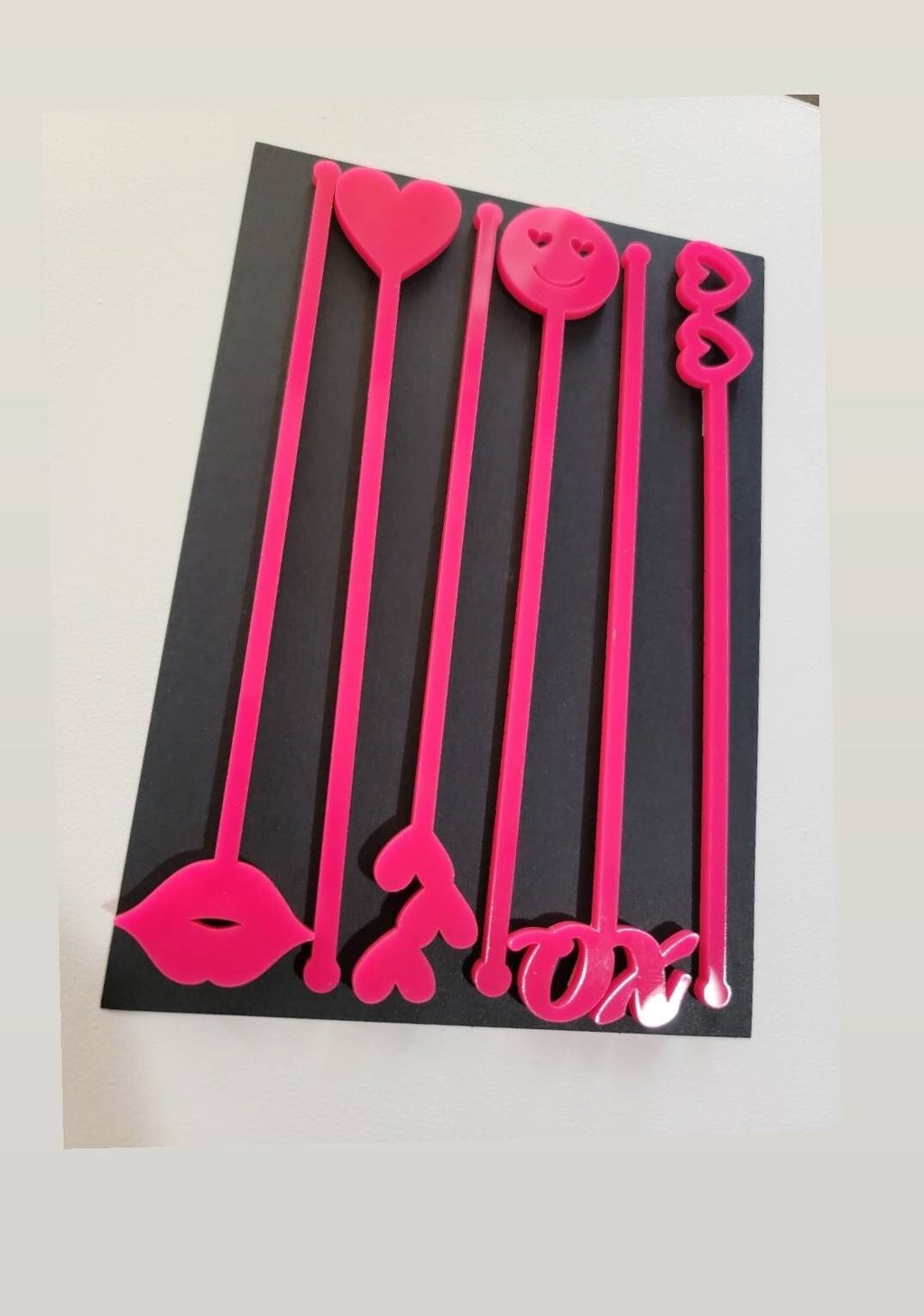 Multi Color Valentine Party Swizzle Sticks/ Stir Sticks/ Kids Valentine Party Kit/ Valentine Party Decor/ Pink Party/ Kids heart Birthday - Pearline Design Co