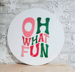 Oh What Fun 3d Acrylic and Wood Sign/ Christmas Sign/ Kids Christmas Shelf Sign/ Holiday Sign/ Kids Christmas Sign/ Kids Christmas - Pearline Design Co