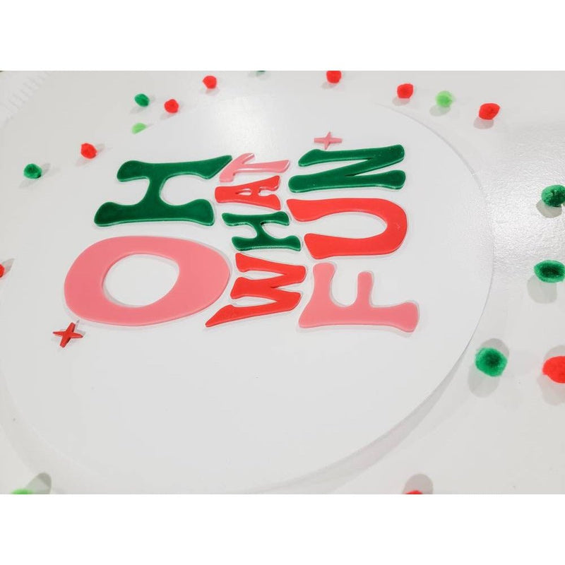 Oh What Fun 3d Acrylic and Wood Sign/ Christmas Sign/ Kids Christmas Shelf Sign/ Holiday Sign/ Kids Christmas Sign/ Kids Christmas - Pearline Design Co