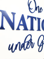 One Nation Under God American Flag Wood Sign / faith sign / USA / American Flag / Wood Sign / America / 4th of july sign/ memorial day sign - Pearline Design Co