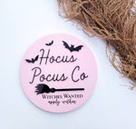 Pink Hocus Pocus 3D Circle Wood Sign/ Fall Decor/ halloween Sign/ Fall Wood Sign/ Front Porch Sign/ Front Door Sign/ Halloween decor - Pearline Design Co
