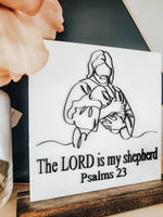 Psalms 23 bible Verse Sign/ Jesus Shepherd/ Wood christian Sign/ Wood bible verse/ Loss Gift/ Funeral Gift/ Miscarriage Gift/ Christmas gift - Pearline Design Co