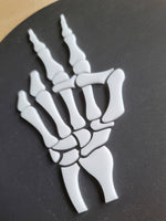 Skeleton Peace Sign Acrylic & Wood Sign/ Fall Decor/ halloween Sign/ Fall Wood Sign/ Front Porch Sign/ Front Door Sign/ Halloween decor - Pearline Design Co