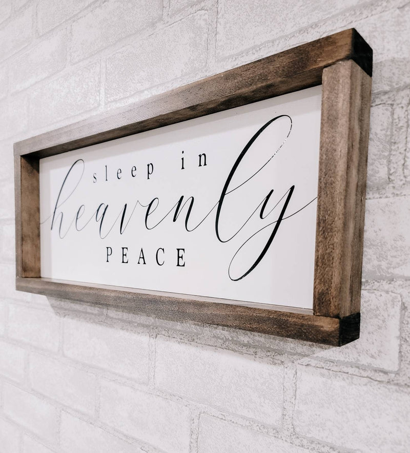 Sleep in Heavenly Peace Wood Sign/ Farmhouse Chirstmas Sign/ Christmas Wood Sign/ Christian Christmas sign/ Jesus Christmas Sign - Pearline Design Co