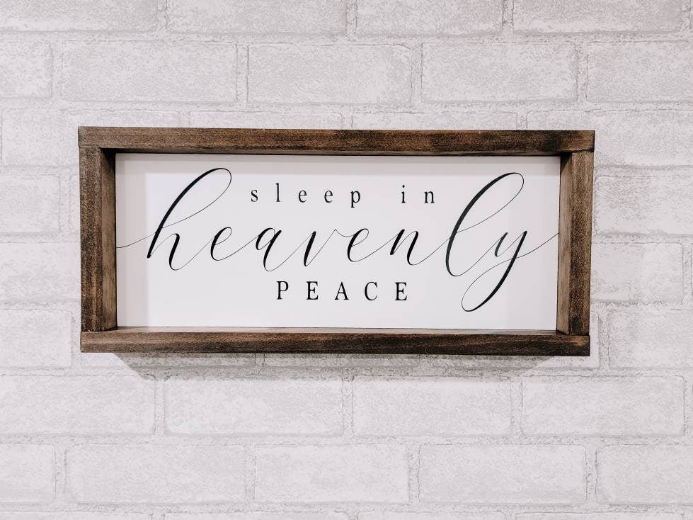 Sleep in Heavenly Peace Wood Sign/ Farmhouse Chirstmas Sign/ Christmas Wood Sign/ Christian Christmas sign/ Jesus Christmas Sign - Pearline Design Co