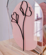 Standing Floral Leaf Modern Boho Shelf Sign - Pearline Design Co