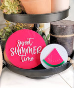 Sweet Summer Time Acrylic Kids Shelf Sign/ Summer Tiered Tray Sign/ Lemon Decor/ Summer bookshelf Sign - Pearline Design Co