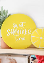 Sweet Summer Time Acrylic Kids Shelf Sign/ Summer Tiered Tray Sign/ Lemon Decor/ Summer bookshelf Sign - Pearline Design Co