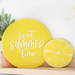 Sweet Summer Time Acrylic Kids Shelf Sign/ Summer Tiered Tray Sign/ Lemon Decor/ Summer bookshelf Sign - Pearline Design Co