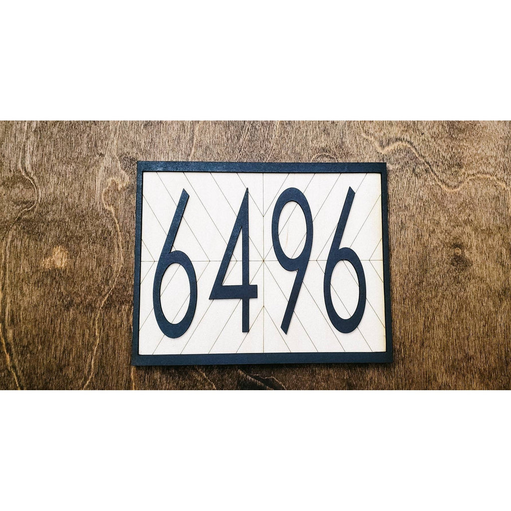 Wood Address Sign/ House Number Wood Sign / House Address /Bohemian Address Sign / Farmhouse Front Porch / Bohemian Front Porch / Outdoor - Pearline Design Co