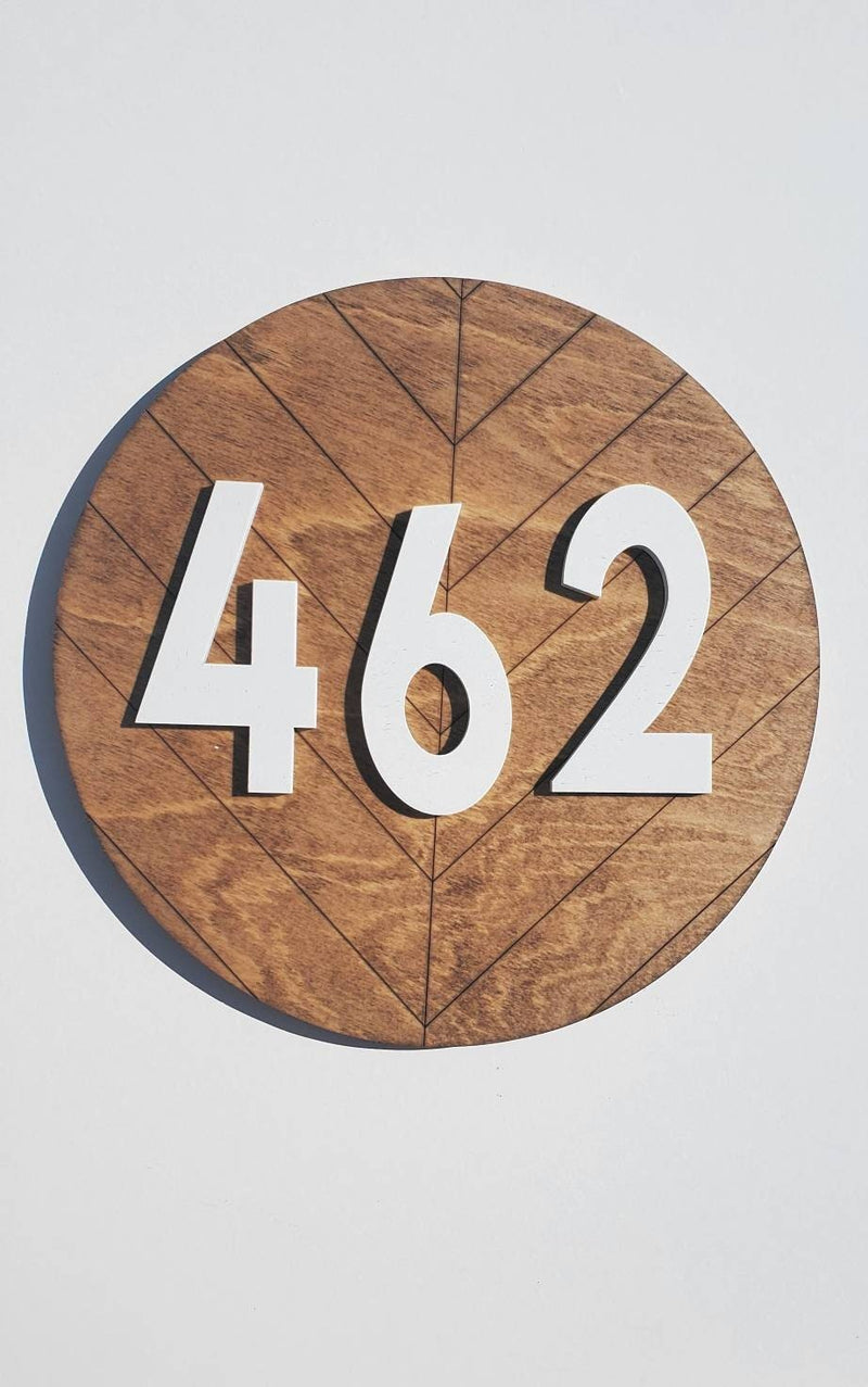 Wood Address Sign/ House Number Wood Sign / House Address /Bohemian Address Sign / Farmhouse Front Porch / Bohemian Front Porch / Outdoor - Pearline Design Co